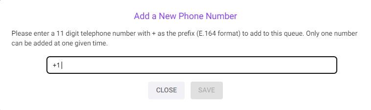 The Add a New Phone Numer pop-up